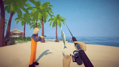 Captura oficial de dos jugadores pescando en How to Fish